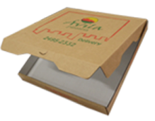 Embalagem de pizza quadarada acab. kraft